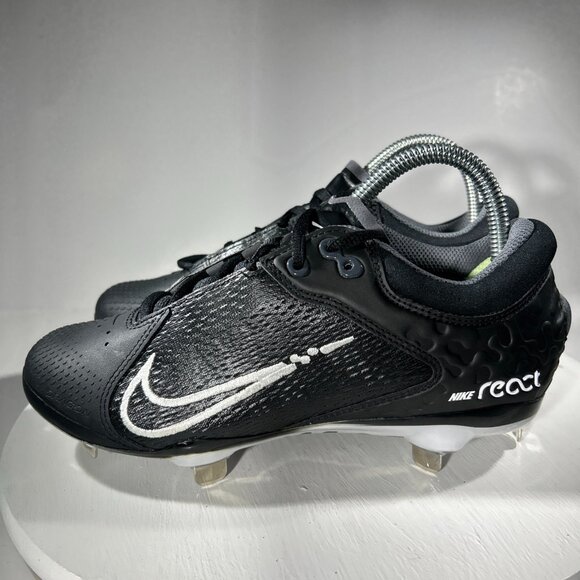NEW Nike Womens Size 7 Softball Cleats Shoes Hyperdiamond 4 Elite Black Baseball - Picture 1 of 14